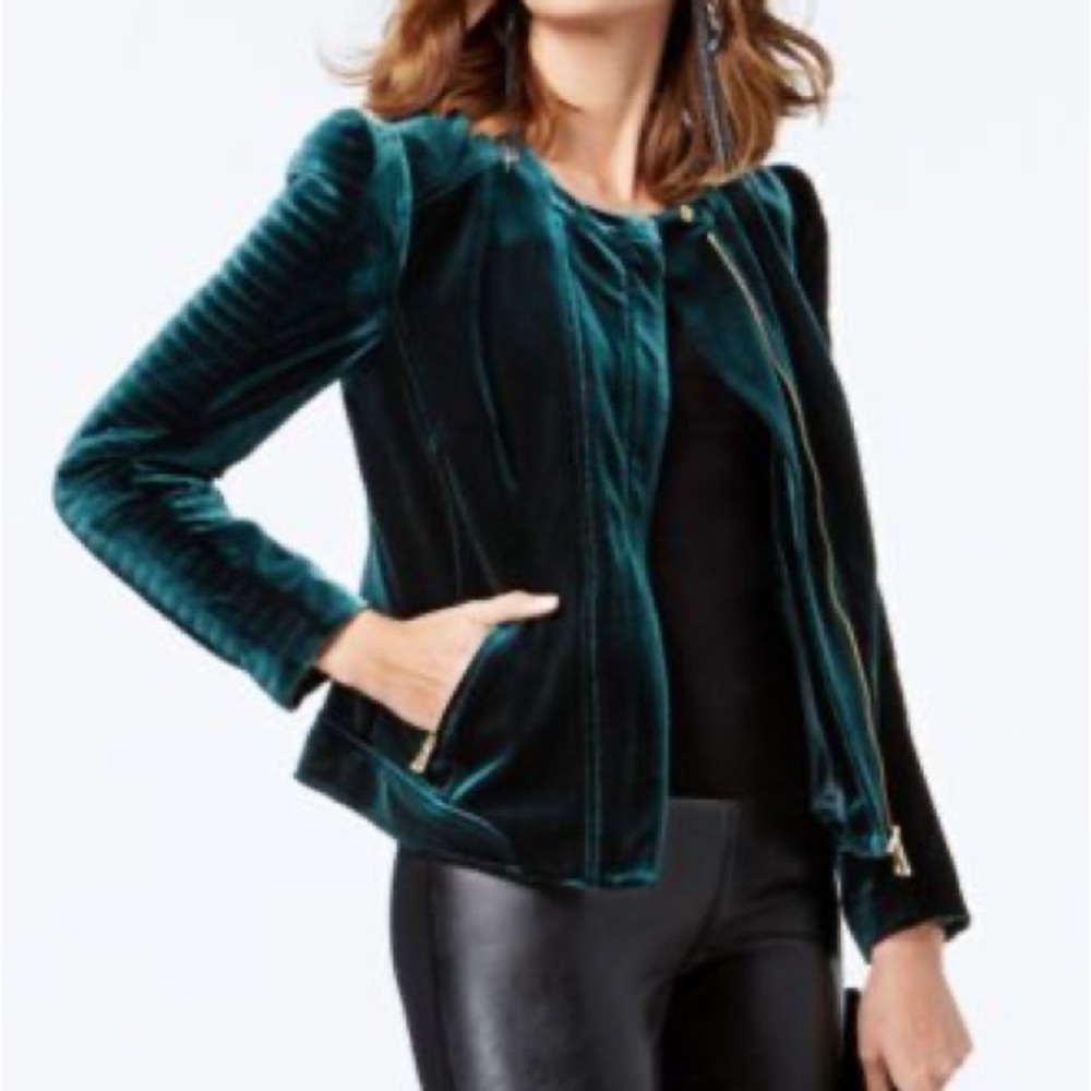 INC International Concepts Green Velvet Jacket